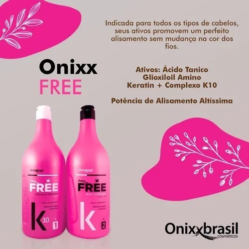 Ativo Escova Progressiva Orgânica 1L Onixx Brasil Sem Formol
