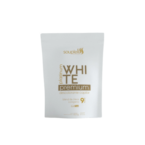 Pó Descolorante Platinum Premium White 500g Soupleliss Profissional